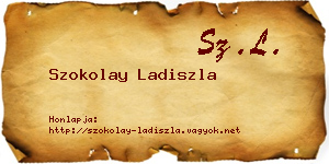 Szokolay Ladiszla névjegykártya